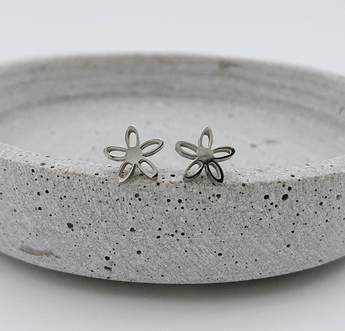 1 Paar elegante Ohrstecker-925er Silber-edel-oval-geometrisch