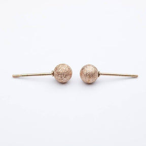 1 Paar Kugel Ohrstecker-Perlenohrstecker-Edelstahl-Rosegold-diamantoptik