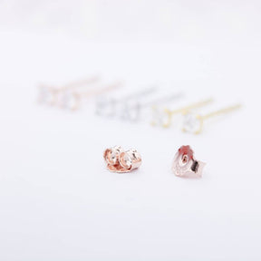 1 Paar mini Ohrstecker-zart-schlicht-Zirkon-925er Silber-Gold-Silber-Rosegold-minimalistisch-Hochzeit-Helix-Tragus