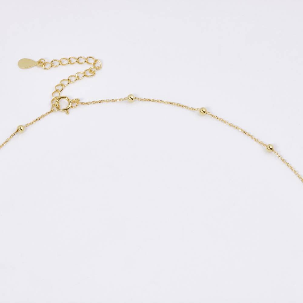 Satellitenkette-Gliederkette-zarte Halskette-schlicht-minimalistisch-Kugel-Ball-925er Silber-Silber-Gold-Rosegold