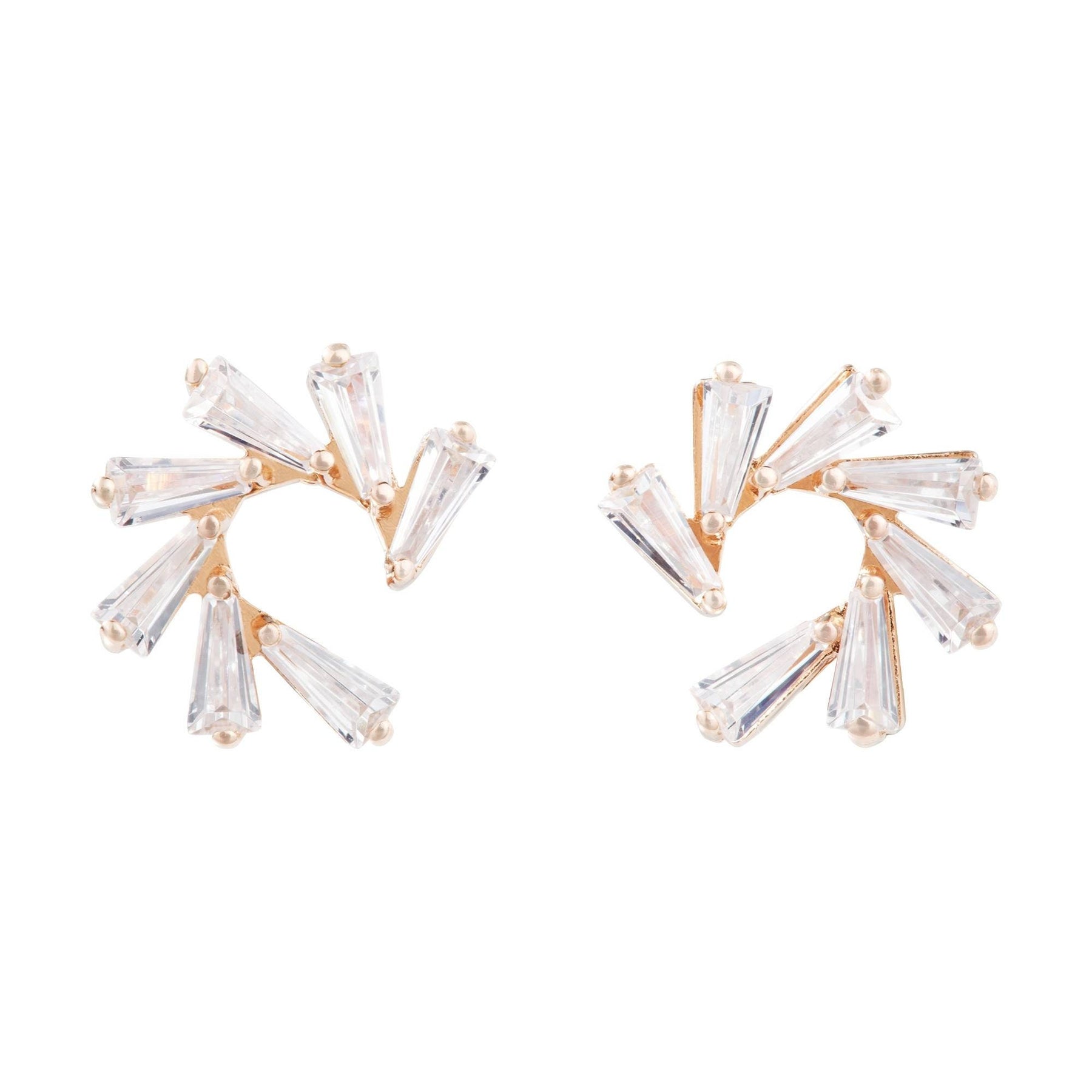 1 Paar elegante Ohrstecker-Edel-verspielt-Hochzeit-Brautschmuck-romantisch-925er Silber-Rosegold-Trauzeugin-Zirkon