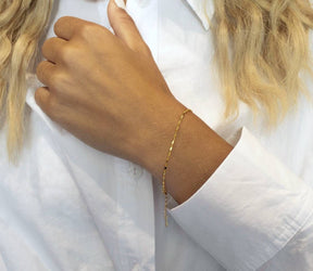 Zierliches Armkettchen-zartes Armband-filigran-schlicht-minimalistisch-Box Chain Bracelet-925er Silber- Gold-Rosegold-vergoldet