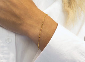 Zierliches Armkettchen-zartes Armband-filigran-schlicht-minimalistisch-Box Chain Bracelet-925er Silber- Gold-Rosegold-vergoldet