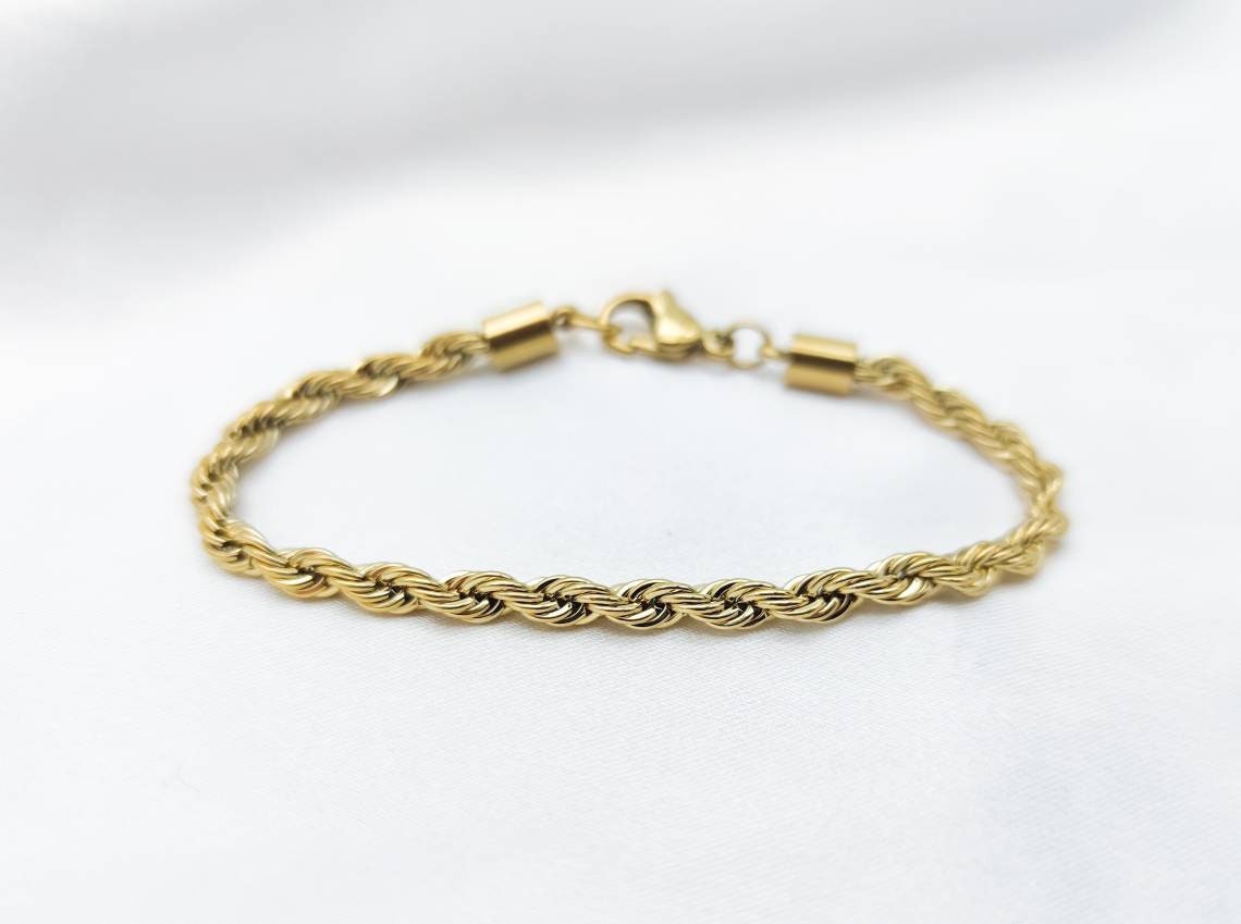 Elegantes Armband//gedreht//gewunden//Twist//Armband edel//Armband gold//Edelstahl vergoldet