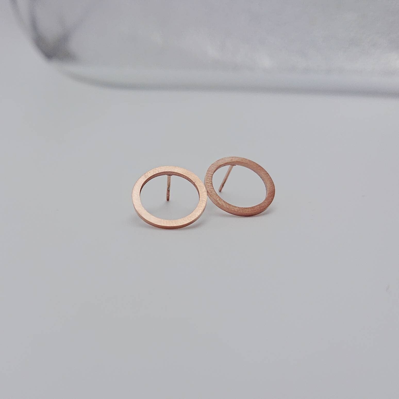 Ohrstecker, Ohrringe, Edelstahl, Rosegold, vergoldet, Geschenkidee, Geschenk, geometrisch, minimalistisch, schlicht, Kreis