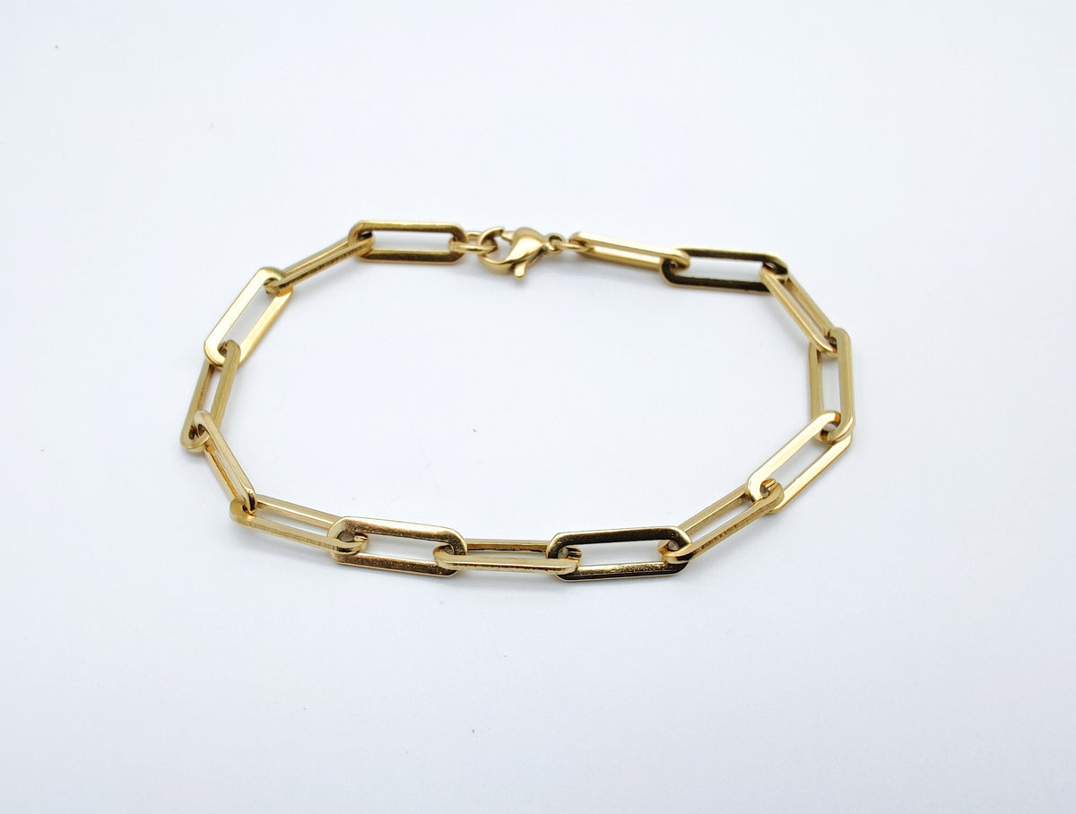 Chunk Armband//Chunk Armkettchen//Gold//Edelstahl//vergoldet