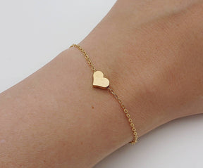 Armkettchen-Armband-Geschenkidee-Beste Freundin-Herz-Freundschaftsarmband-Edelstahl-Silber-Gold-Rosegold-anpassbar