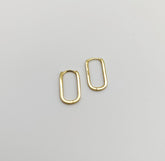 1 Paar Creolen//Creolen Ohrstecker//Paperclip Creolen//edel//elegant//Edelstahl//vergoldet//oval//Paperclip Ohrringe//edel//925er Silber