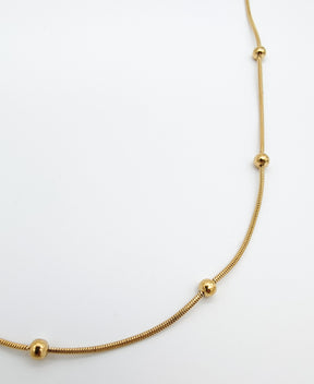 Zarte Kugel Halskette-schlicht-minimal-Brautschmuck-Basic-Edelstahl-Silber-Gold-vergoldet-Perlenkette-Satellitenkette-Kugelkette